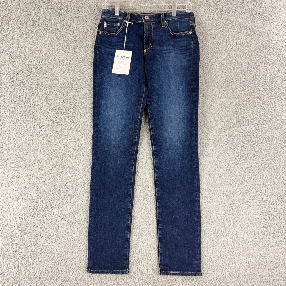 AG Adriano Goldschmied Cigarette Jeans Women 27x30 Dark Wash Slim Straight Denim